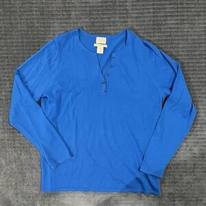 Telluride Clothing Company Extra Fine Merino Wool Top XL Royal Blue